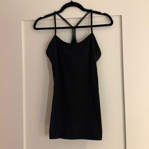 Lululemon black align racer back top, size 8